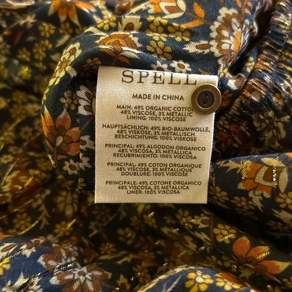 NWT💫Exclusive💫Spell X Free People Sienna Bambi Gown in Peppercorn size medium - Picture 15 of 16